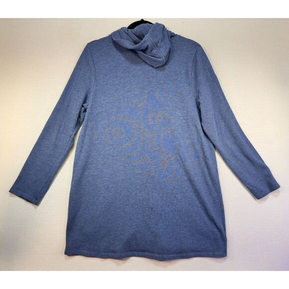 Pure Jill Womens Button-Up Knit Cardigan Jacket Medium Blue Pockets - Picture 9 of 10